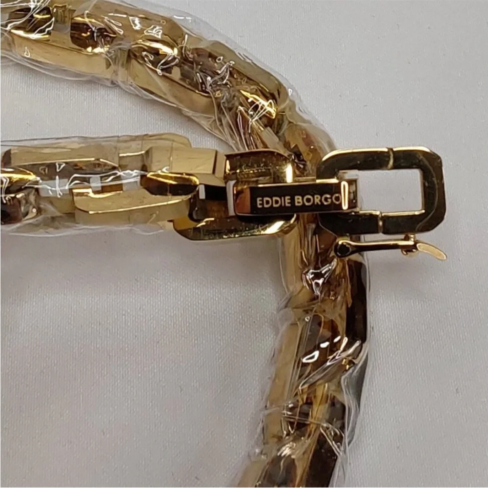 Eddie Borgo- Chain Supra Link Necklace 12 K gold plated brand new - Picture 8 of 13